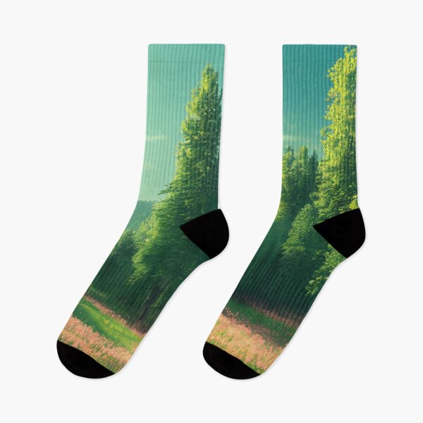 Item preview, Spring landscape with flower meadow and forest in the background Version 1 designed and sold by PM-Artistic.