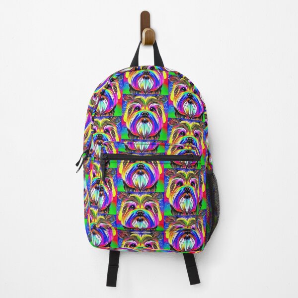 Item preview, Rainbow psychedelic Shih tzu neon designed and sold by SubtleSplit.