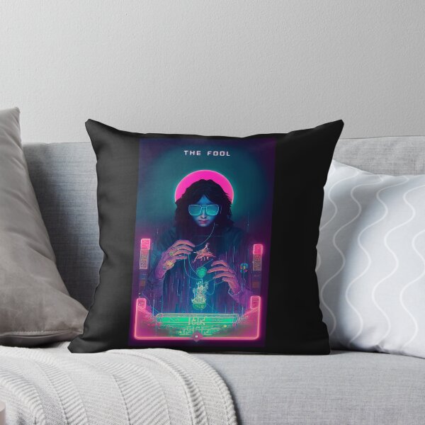 Item preview, The Fool, cyberpunk tarot card designed and sold by hippai.