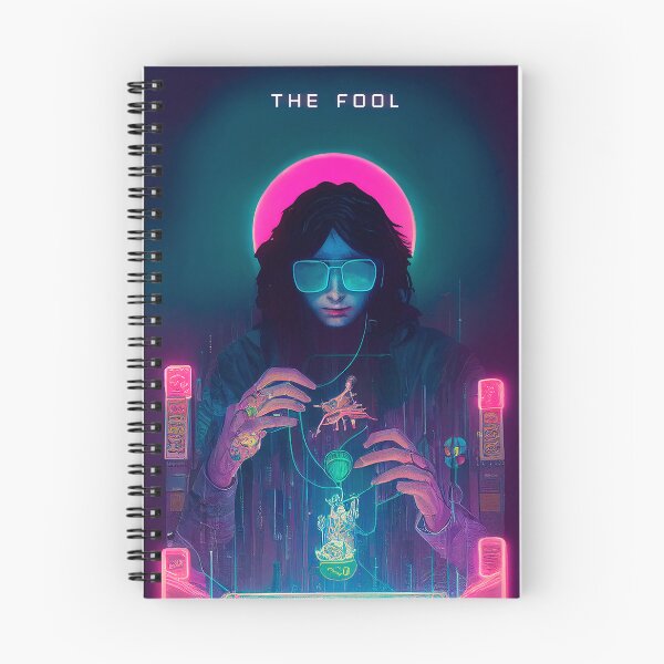 Item preview, The Fool, cyberpunk tarot card designed and sold by hippai.