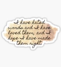 Book Thief - Words Sticker