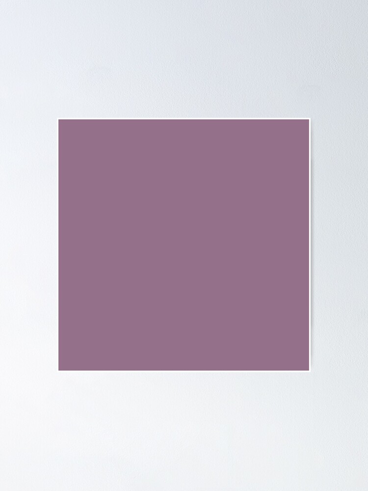 Plain Solid Color Mauve Medium Purple Dusty Purple | Poster