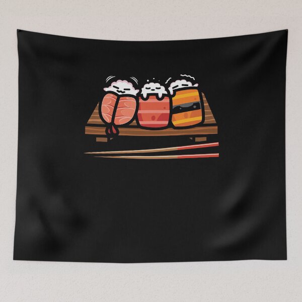 Item preview, Sushi Food Japanese Chef Funny Sleepy Sushi Kawaii designed and sold by DoSt-997.
