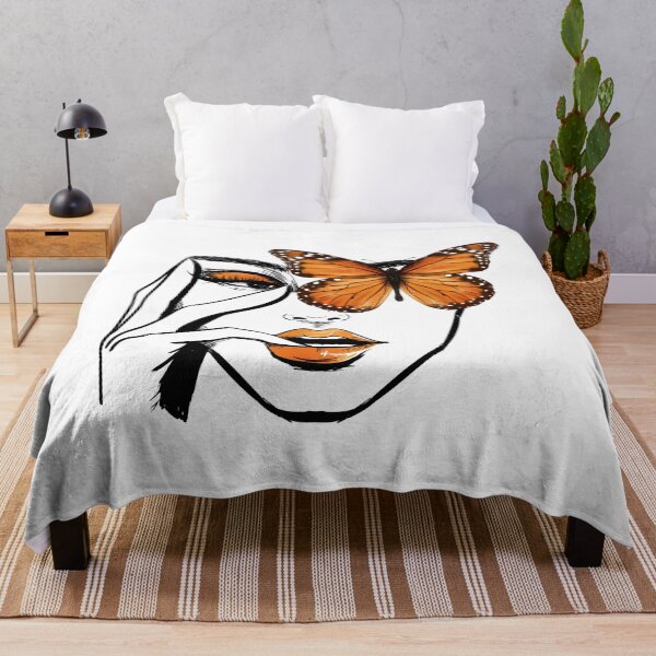 Item preview, Aesthetics Girl Thinking With Monarch Butterfly Eye Makeup designed and sold by Ngan-Jasmine.