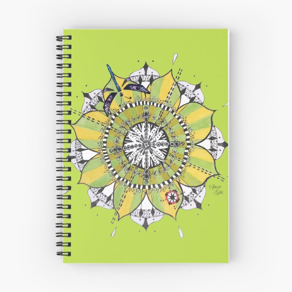 Artikelvorschau, Mandala Libelle Gelbgrün Farben Bereiten Sie sich auf Swift Action Lime Green vor entworfen und verkauft von SpiritGifts.
