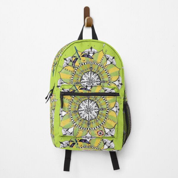 Item preview, Mandala Dragonfly Yellow Green Colours Prepare For Swift Action Lime Green designed and sold by SpiritGifts.