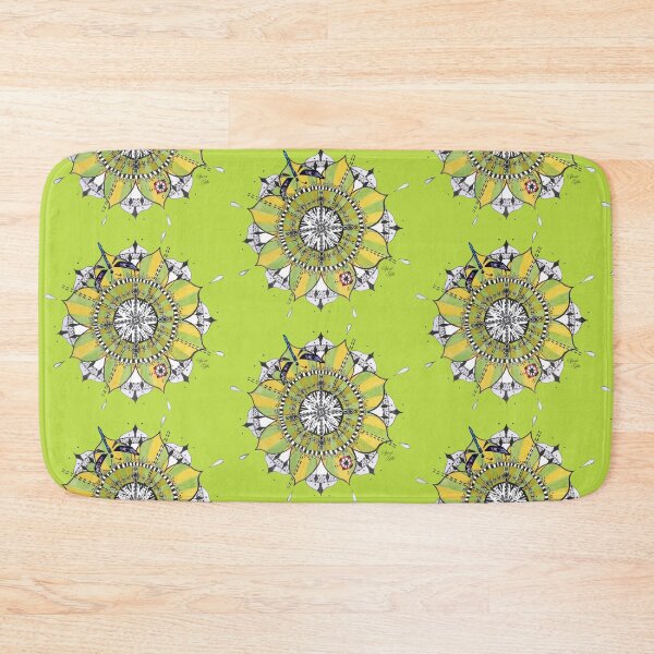Item preview, Mandala Dragonfly Yellow Green Colours Prepare For Swift Action Lime Green designed and sold by SpiritGifts.