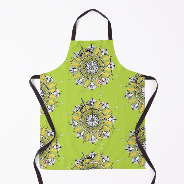 Item preview, Mandala Dragonfly Yellow Green Colours Prepare For Swift Action Lime Green designed and sold by SpiritGifts.