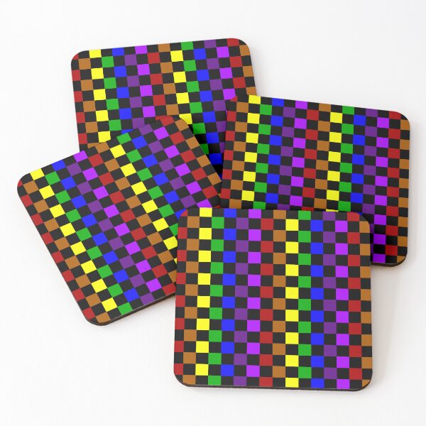 Item preview, classic emo chequered pattern (rainbow)  designed and sold by kiippers.
