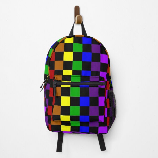 Item preview, classic emo chequered pattern (rainbow)  designed and sold by kiippers.