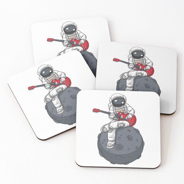 Item preview, astronaut playing guitar on the moon designed and sold by JTS STORE.
