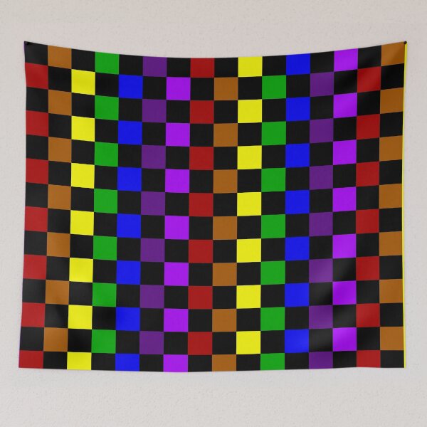 Item preview, classic emo chequered pattern (rainbow)  designed and sold by kiippers.