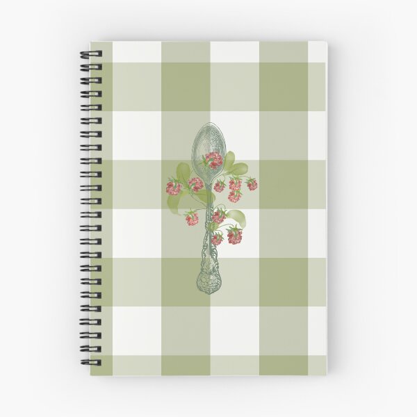 Item preview, Gingham checks with spoon and raspberries designed and sold by MLTDesignLab.