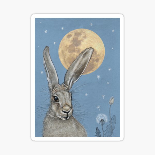 The Hare and the Moon Sticker
