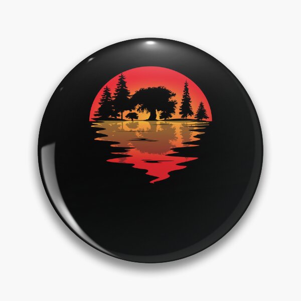 Item preview, Outdoor Nature Camping People Hiker Trees Reflection Sunset designed and sold by DoSt-997.
