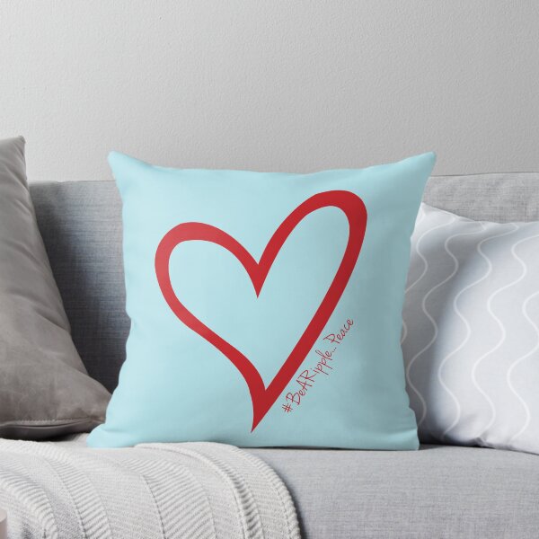 Item preview, #BeARipple...PEACE Red Heart on Blue designed and sold by BeARipple.