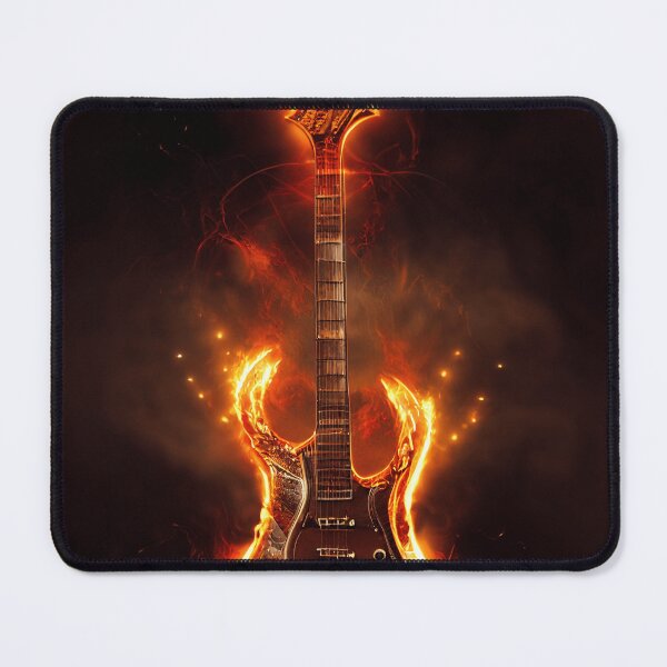 Item preview, Heavy metal electric guitar with flames version 4 designed and sold by PM-Artistic.