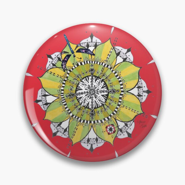 Item preview, Mandala Dragonfly Prepare For Swift Action Red designed and sold by SpiritGifts.
