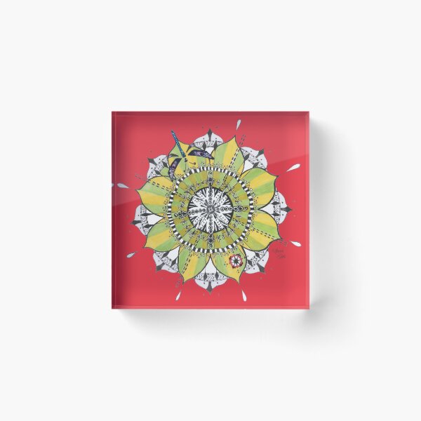 Item preview, Mandala Dragonfly Prepare For Swift Action Red designed and sold by SpiritGifts.