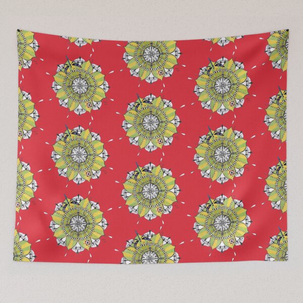 Item preview, Mandala Dragonfly Prepare For Swift Action Red designed and sold by SpiritGifts.