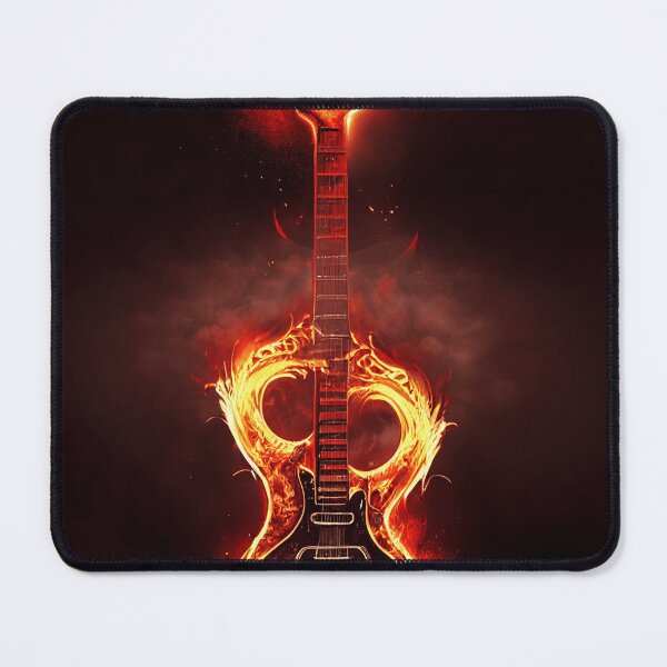 Item preview, Heavy metal electric guitar with flames version 3 designed and sold by PM-Artistic.