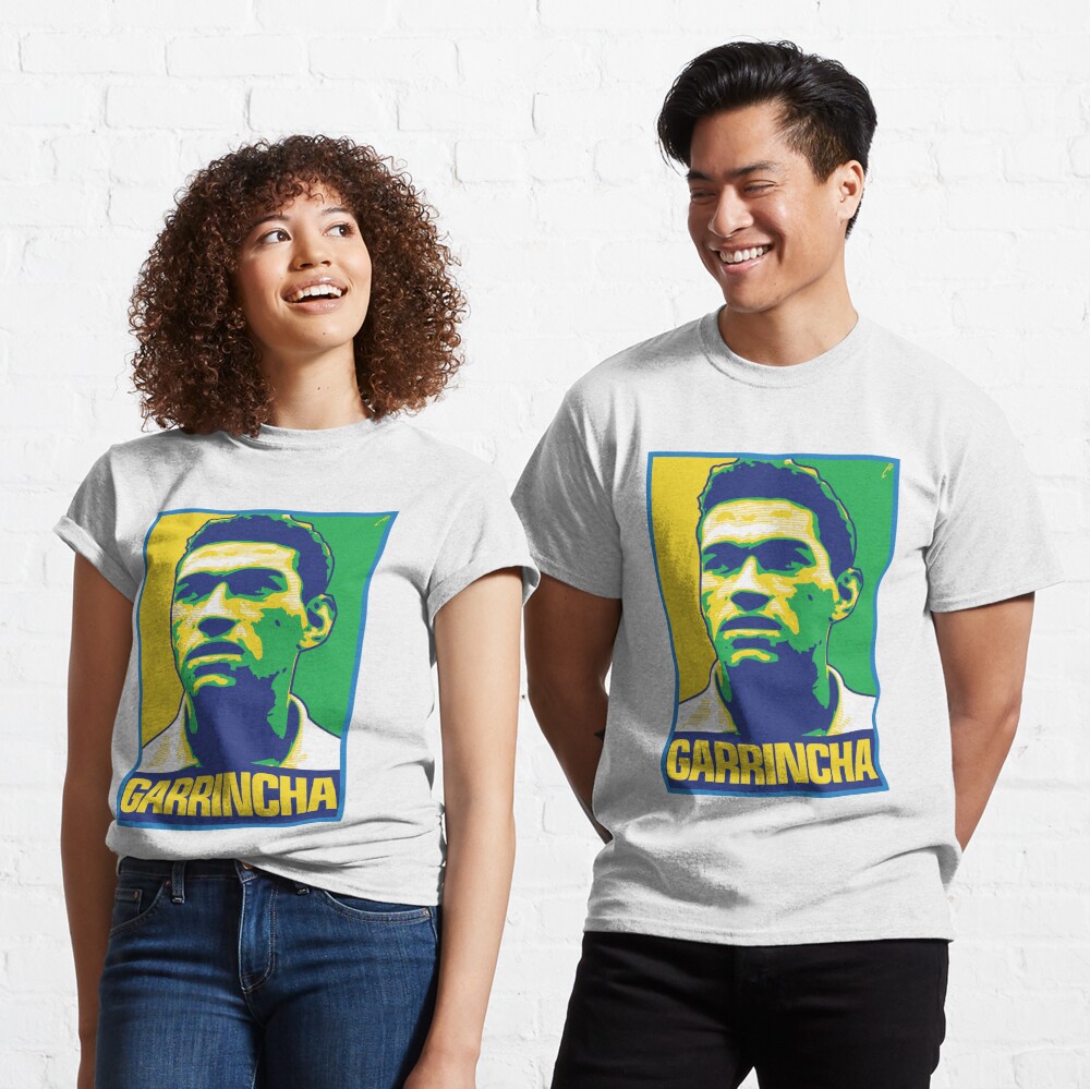  Garrincha Brazil Hero T-Shirt (Yellow) : Clothing