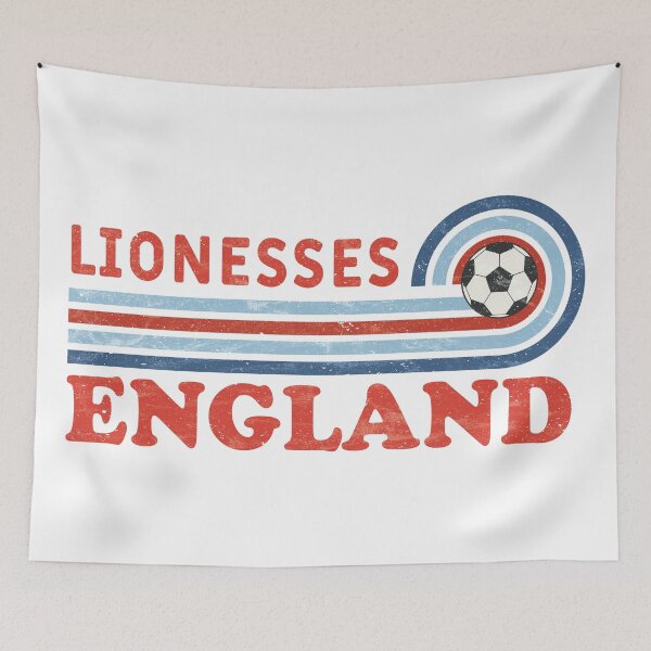 Item preview, England Lionesses Football Retro Sunset (horizontal) WOSO designed and sold by Numero14.