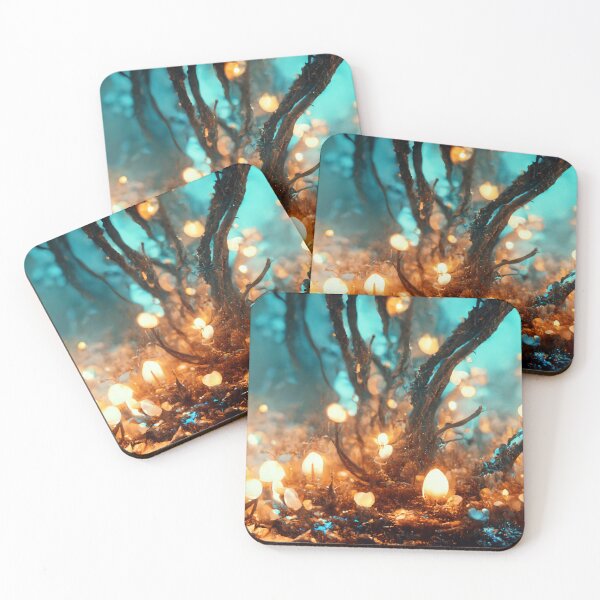Item preview, Colorful fairy lights in an enchanted forest version 3 designed and sold by PM-Artistic.