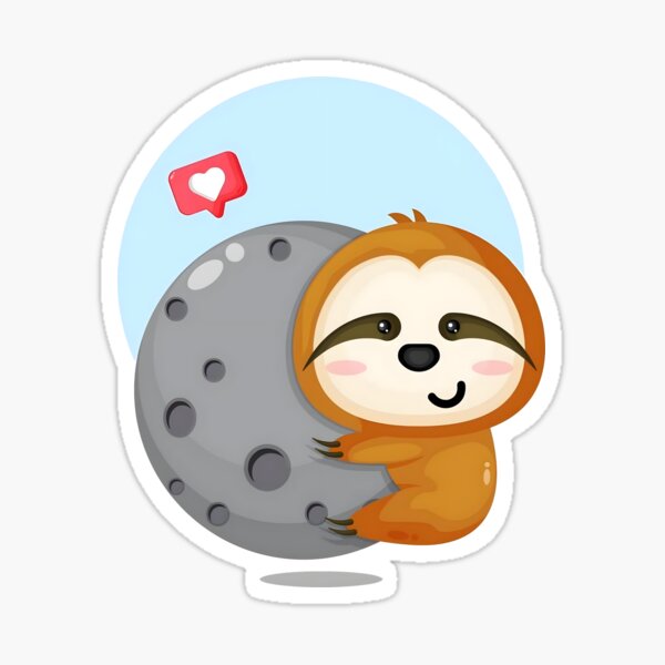 Sloth hug Sticker
