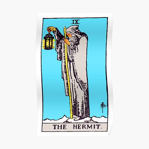 The Hermit Tarot Card Poster