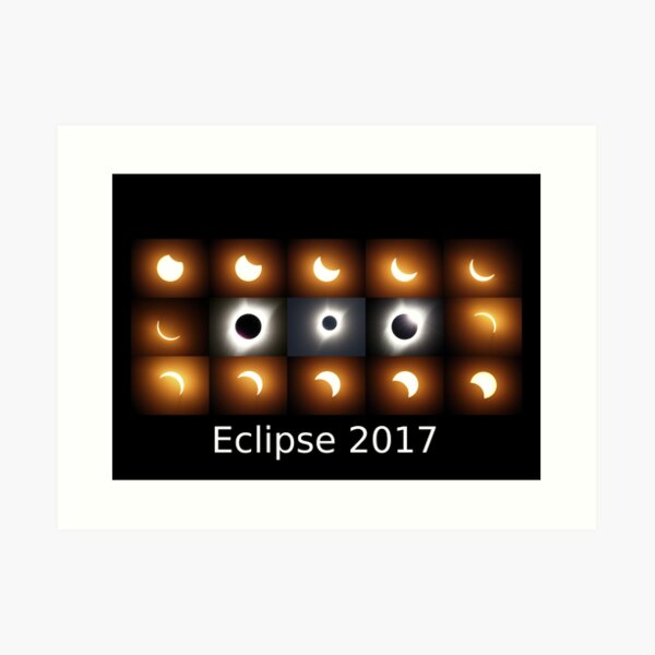 Eclipse 2017 sequence Art Print