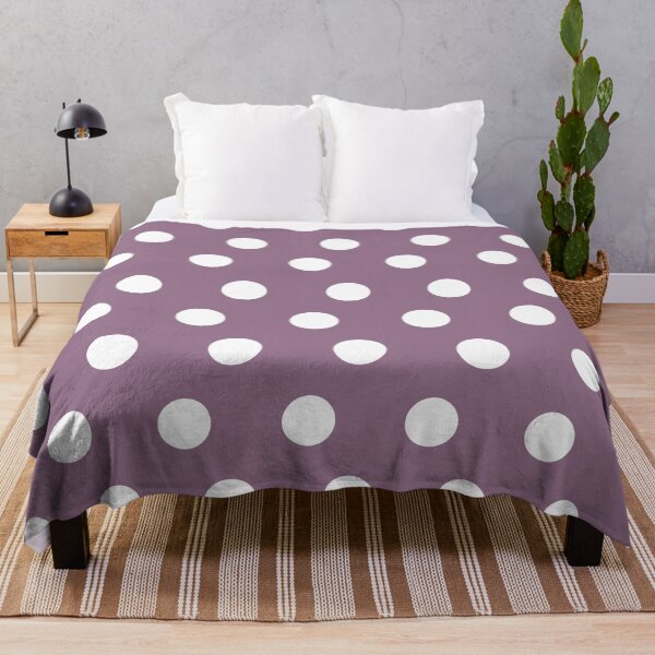 Item preview, Classic Polka Dot Pattern_White Mauve Medium Purple Dusty Purple designed and sold by mimihuang creations.
