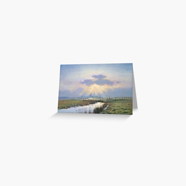 Late Afternoon at Halvergate Greeting Card