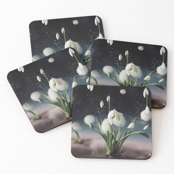 Item preview, White Snowdrops in Space designed and sold by visionaryberry.