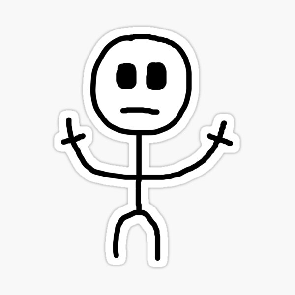 Middle finger meme stickman Sticker by Adam25GC