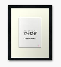 Winston S. Churchill Zitat 2 Gerahmtes Wandbild
