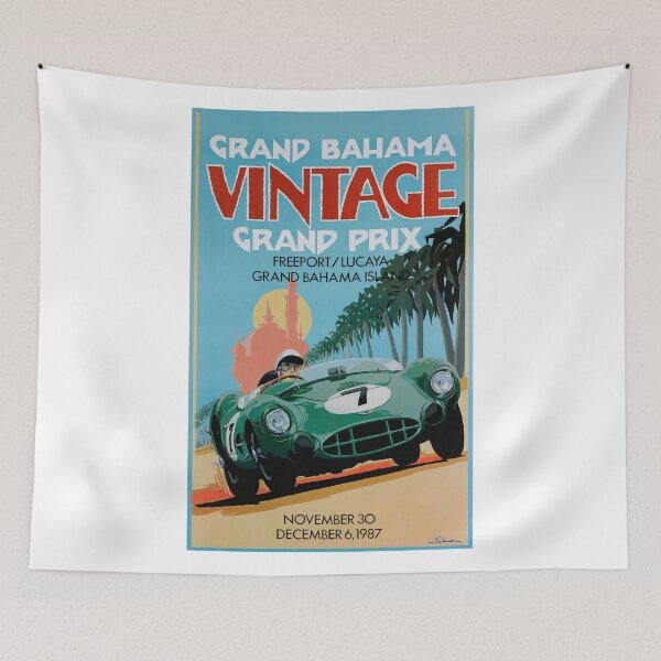 Item preview, 1987 Grand Bahama Vintage Grand Prix Race Poster designed and sold by retrographics.