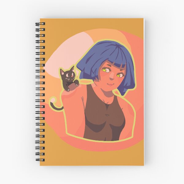 Item preview, Flat colored artwork - Girl & Cat designed and sold by llooddroos.