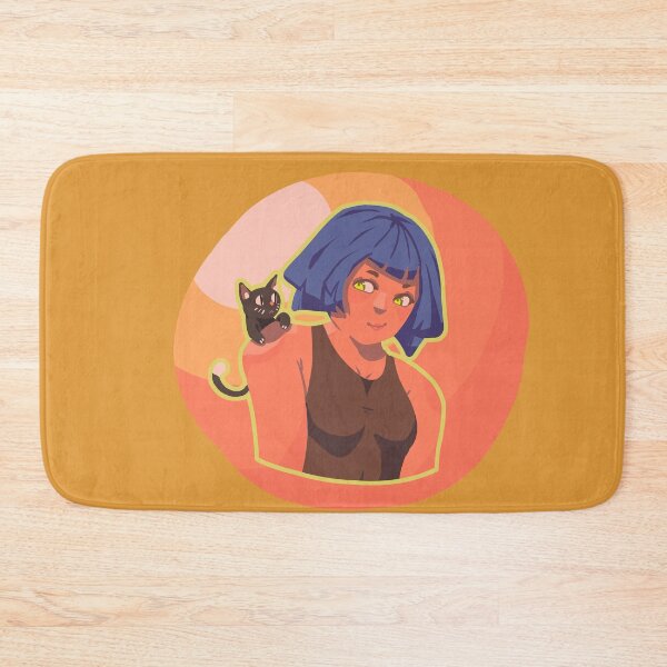 Item preview, Flat colored artwork - Girl & Cat designed and sold by llooddroos.