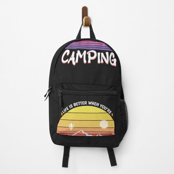 Item preview, Camping on the mountains with the sunset and the balloon flying designed and sold by AwsomeStore.