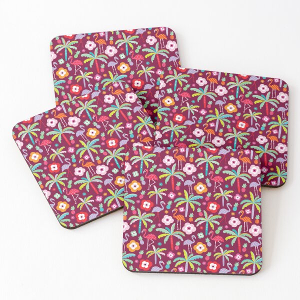 Artikelvorschau, Flamingo Paradise - Burgundy entworfen und verkauft von Rainbows Galore.