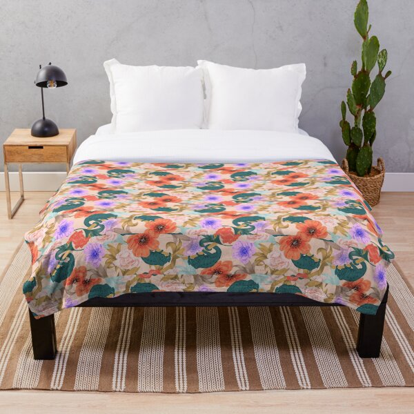 Item preview, Colorful Foloral Chameleon Seamless Pattern  designed and sold by Kamzzi.