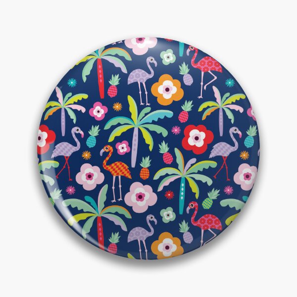 Artikelvorschau, Flamingo Paradise - Navy entworfen und verkauft von Rainbows Galore.
