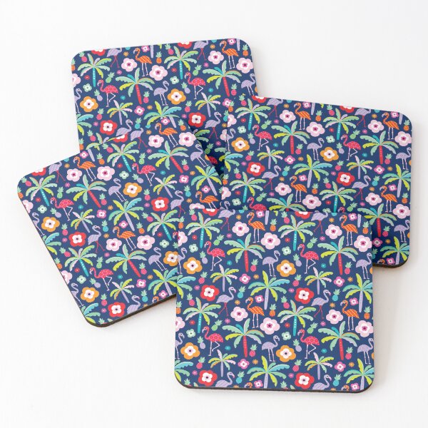 Artikelvorschau, Flamingo Paradise - Navy entworfen und verkauft von Rainbows Galore.