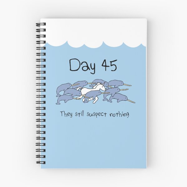Item preview, Day 45. They still suspect nothing (Narwhals + Unicorn) designed and sold by jezkemp.