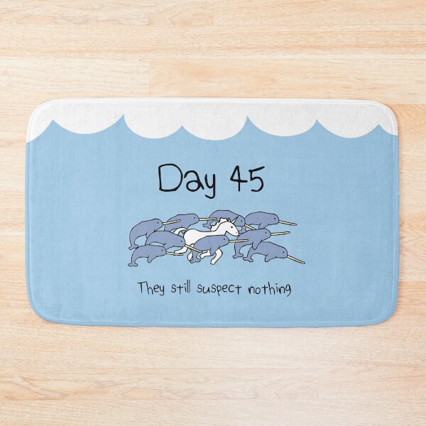 Item preview, Day 45. They still suspect nothing (Narwhals + Unicorn) designed and sold by jezkemp.