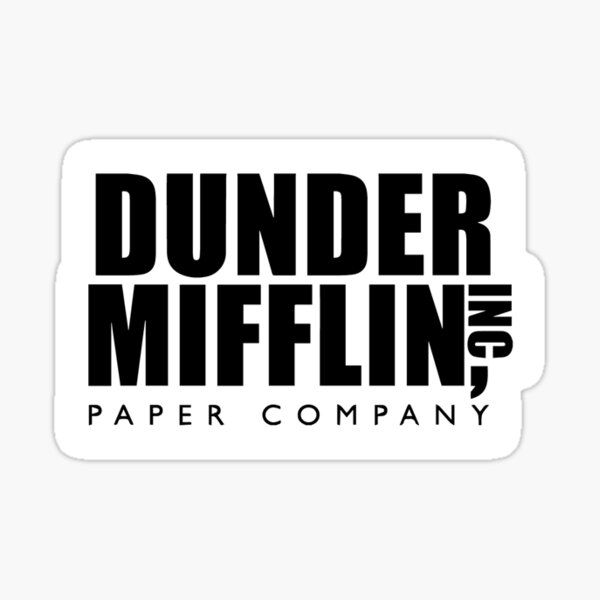 Dunder Mifflin Paper Company Vinyl Sticker. the Office Laptop 