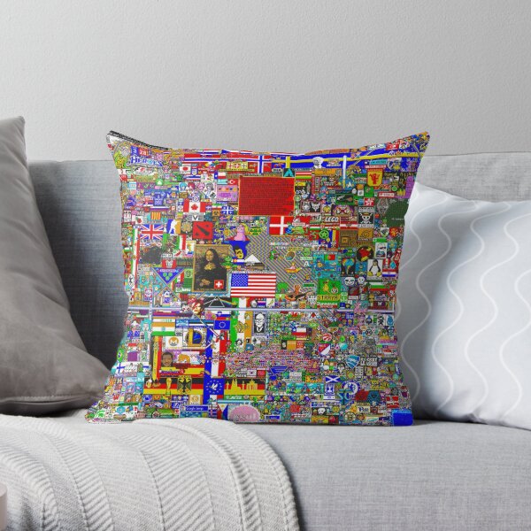 R Place Pillows Cushions Redbubble - draw your minecraft or roblox character in a cute style by teayuh
