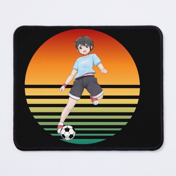 Item preview, Anime Boy Playing Football in the Sunset - Funny Cartoon designed and sold by SBWorld.