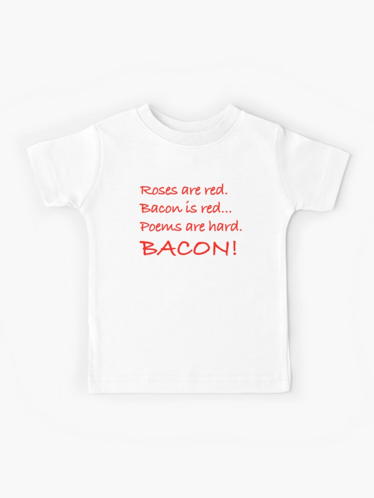 red bacon shirt
